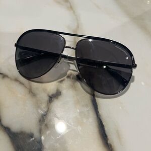 Armani Exchange Polarized Aviator Sunglasses in Black